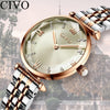 CIVO Fashion Luxury Rose Gold Steel Strap Women Watch-SunglassesCraft