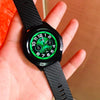 Stylish Round Shape Premium Aluminum Zinc Alloy Build Smart Watch Also With Fiber Carbon Belt -SunglassesCraft