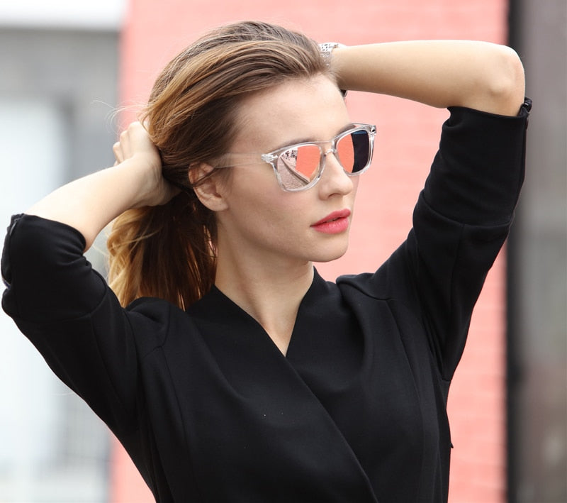 New Stylish Wayfarer Reflective Mirror Sunglasses For Men And Women-Su –  SunglassesCraft