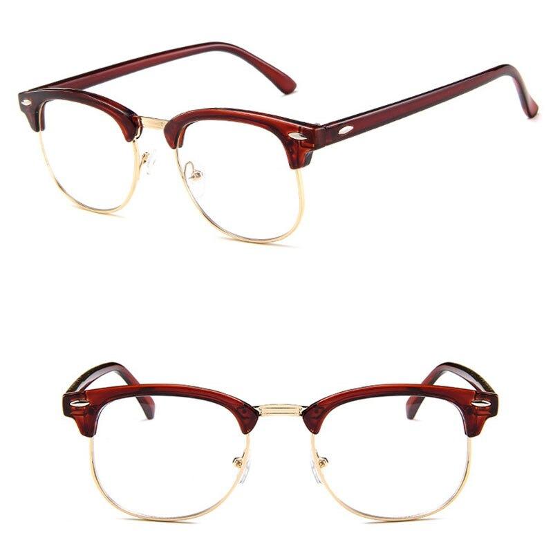 Classic Metal Frame Glasses Women Retro Anti Blue Light Glasses Frame