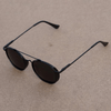 Full Black S4612 Metal Frame Polarized Round Sunglasses For Men And Women-SunglassesCraft