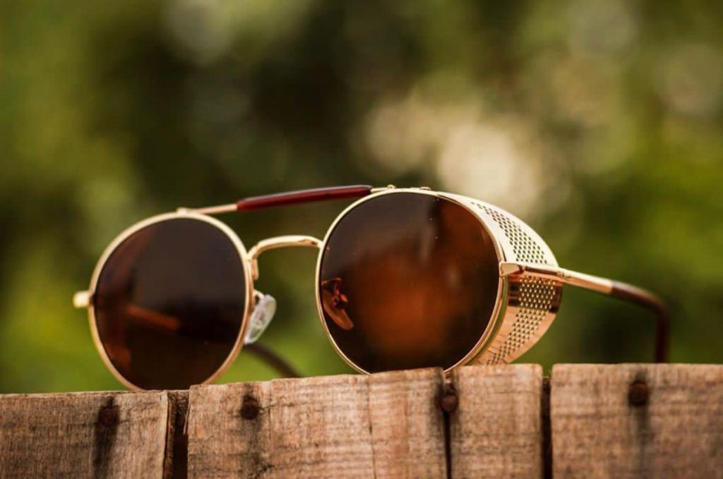 Round Frame With Metal Side Cap Sunglasses For Men And Women