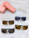 Square Curved Sunglasses For Unisex-SunglassesCraft