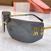 Square Curved Sunglasses For Unisex-SunglassesCraft