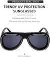 Stylish Rubber Effect Nylon Pilot Frame Sunglasses For Unisex-SunglassesCraft