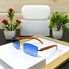 Rimless Rectangular Sunglasses For Men And Women-SunglassesCraft