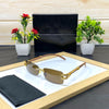 Party Wear Rimless Sunglasses For Men And Women-SunglassesCraft