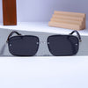 Classic Retro Semi-Rimless Square Sunglasses For Unisex-SunglassesCraft