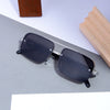 Classic Retro Semi-Rimless Square Sunglasses For Unisex-SunglassesCraft