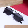 Classic Retro Semi-Rimless Square Sunglasses For Unisex-SunglassesCraft