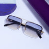 Classic Retro Semi-Rimless Square Sunglasses For Unisex-SunglassesCraft