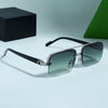 Classic Retro Semi-Rimless Square Sunglasses For Unisex-SunglassesCraft