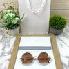 New Vintage Alloy Rimless Round Sunglasses Unisex-SunglassesCraft