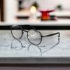 Unisex Full Rim Oval Acetate Titanium Eyeglasses For Unisex