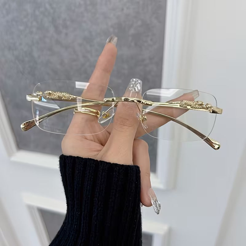 Rimless Square Glasses for Men & Women – SunglassesCraft