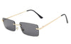 New Small Rimless Square Vintage Sunglasses For Men And Women-SunglassesCraft