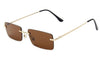 New Small Rimless Square Vintage Sunglasses For Men And Women-SunglassesCraft