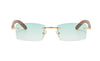 Trendy Small Square Rimless Sunglasses for Men And Women-SunglassesCraft