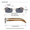 Trendy Small Square Rimless Sunglasses for Men And Women-SunglassesCraft