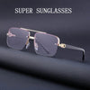 Semi-Rimless Square Gradient Sunglasses For Unisex-SunglassesCraft