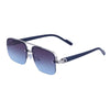 Semi-Rimless Square Gradient Sunglasses For Unisex-SunglassesCraft