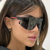 Sporty Oversized Shield Sunglasses For Unisex-SunglassesCraft