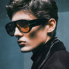 Classic Oversized Oval Sides Acetate Sunglasses For Unisex-SunglassesCraft