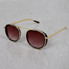 Trendy Round Brown-Gradient Sunglasses For Men And Women-SunglassesCraft