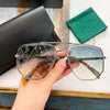 Trendy Pilot Style Oversized Square Frame Sunglasses For Unisex-SunglassesCraft