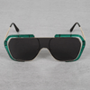 Classic Candy Oversized Green-Black Square Sunglasses For Men And Women-SunglassesCraft