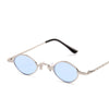 Brand Designer Metal Frame Fashion Small Oval steampunk Sunglasses For Men And Women-SunglassesCraft