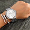 CONTENA Fashion Luxury Silver Stainless Steel Women Watch-SunglassesCraft