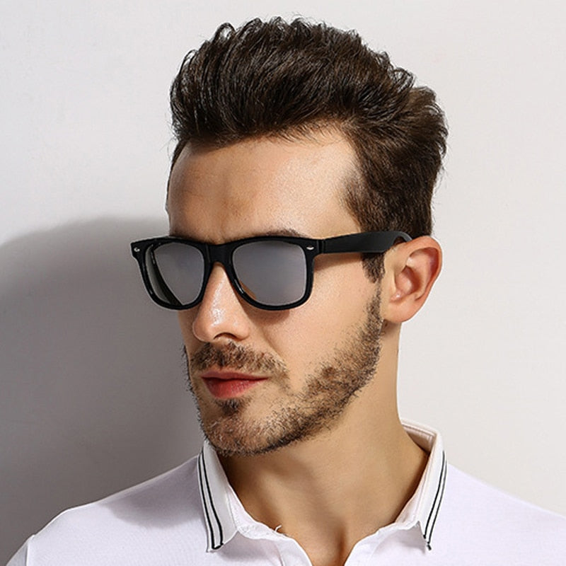 Silver Wayfarer Sunglasses Mirrored Lens Silver Mirror Wayfarer