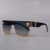 2021 New Retro Luxury Brand Gradient Lens Oversized Conjoined Square Sunglasses For Men And Women-SunglassesCraft