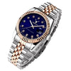 Famous Brand Business Diamond Rose Gold Calendar Luxury Quartz Wristwatch For Women-SunglassesCraft