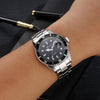 New Stainless Steel Silver Quartz Analog Wrist Watch For Men - SunglassesCraft