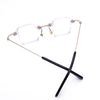 Fancy Vintage Retro Acetate with Metal Mini Square Shape Eyeglasses For Unisex