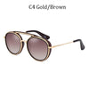 Luxury brand design Fashion Classic Style Round Gradient lens Sunglasses  -SunglassesCraft