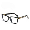Classic Flat Tide Plate Metal Glasses Square Big Frame Eyeglasses For Unisex-SunglassesCraft