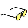 Round Yellow And Black Sunglasses For Men And Women-SunglassesCraft