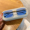 Retro Rimless Vintage Shades Sunglasses For Unisex-SunglassesCraft