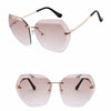 Trendy Rim Less Transparent Sunglasses For Women-SunglassesCraft