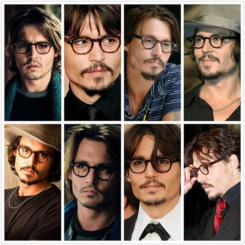 Fashion Johnny Depp Style Round Sunglasses Men Clear Tinted Lens