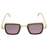Shaded Pink And Gold Retro Square Sunglasses For Men And Women-SunglassesCraft
