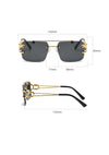 Rimless Square Leopard Leg Sunglasses For Men And Women- SunglassesCraft