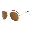 Stylish Brown and Gold Aviator Sunglasses For Men And Women-SunglassesCraft