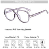 Retro Oversize Square Glasses Frame Classic Flat Light For Men And Women -SunglassesCraft