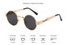 New Fashion Retro Steampunk Round Metal Frames for Men and Women Double Spring Leg Eyewear UV400 - SunglassesCraft