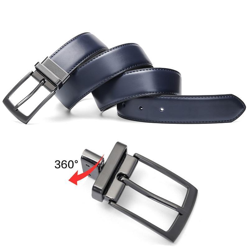 GHQYP Reversible Belt for Men 100% Genuine Leather Jeans Belt Width 35mm  Adjustable Trim to Fit Vintage Belts for Jeans Khakis : :  Fashion
