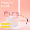 2021 Brand Designer Retro Fashion Trendy Rimless Rectangle Sunglasses For Men And Women-SunglassesCraft